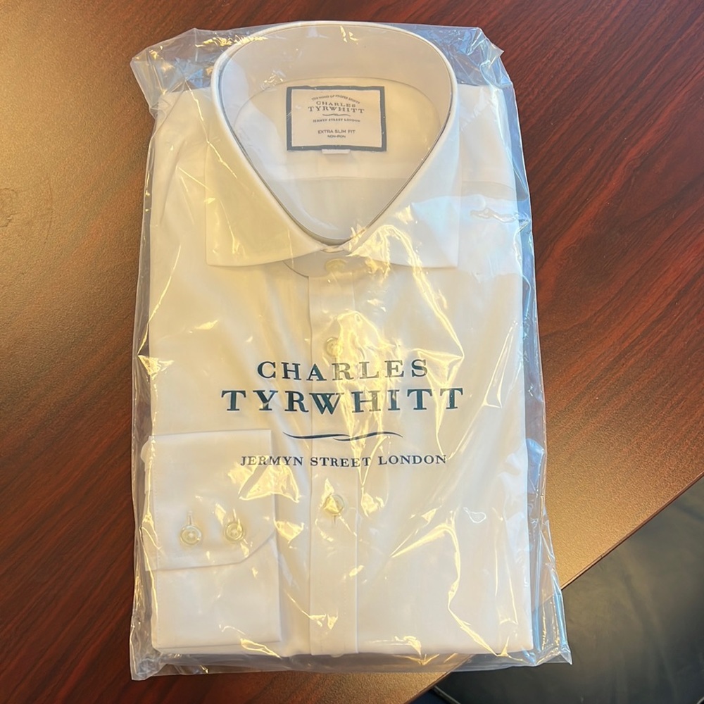 Brand new Charles TYRWHITT white extra slim fit shirt 16/34